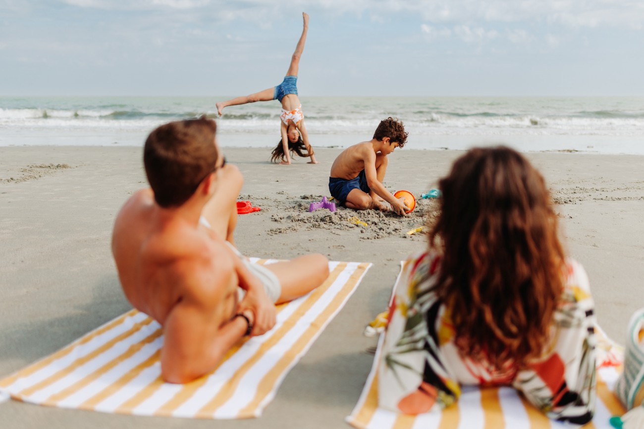 Family on the beach