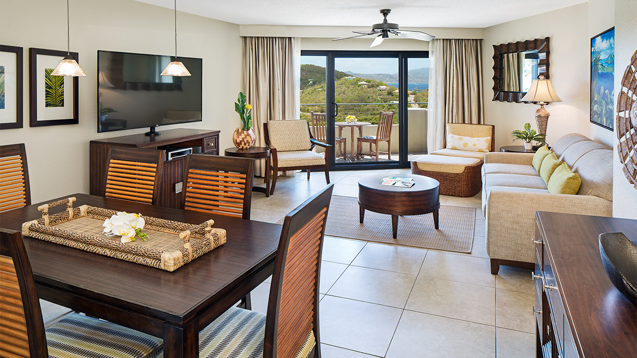 A living room interior view at The Westin St. John Resort Villas.